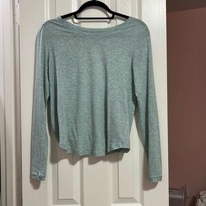 Lululemon Wild Twist Long Sleeve Shirt Light Blue/Green Heather